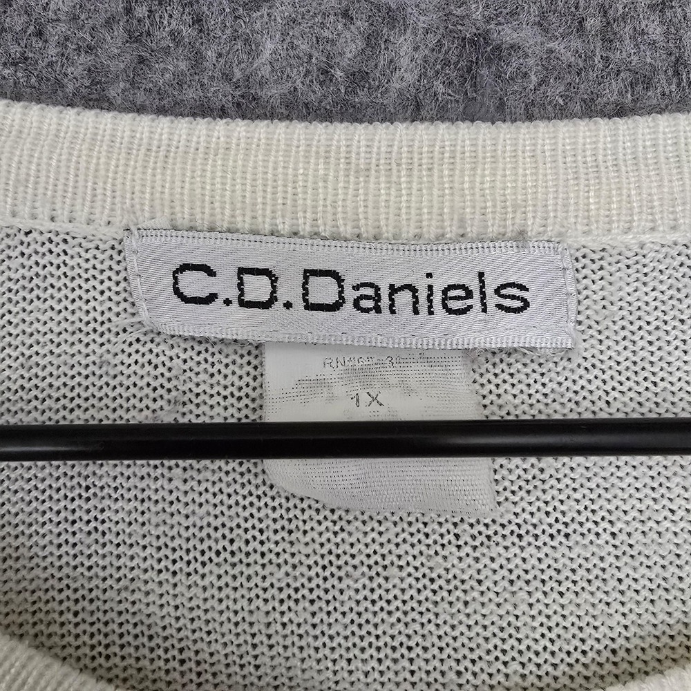 C.D.Daniels Cardigan Sweater Womens 1X Multicolor Floral Rhinestone Button Front - Picture 6 of 10